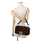 Fendi Handbag Zucca Pattern Bucket Fur Leather — view 4