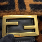 Fendi Handbag Zucca Pattern Bucket Fur Leather — view 7