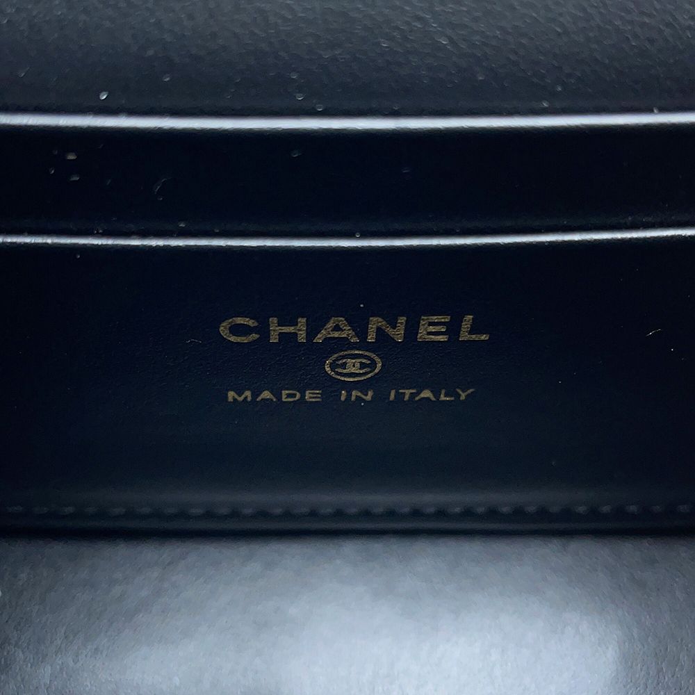 Chanel Quilted Coco Handle Mini Caviar Leather 2-Way Shoulder Bag Black — view 7