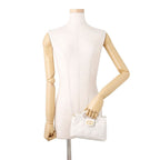 Dior Handbag Joli Top Handle Mini Lambskin Faux Pearl 2-Way Shoulder White — view 5