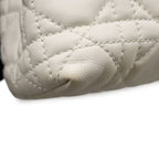 Dior Handbag Joli Top Handle Mini Lambskin Faux Pearl 2-Way Shoulder White — view 8