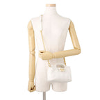 Dior Handbag Joli Top Handle Mini Lambskin Faux Pearl 2-Way Shoulder White — view 4