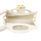 Dior Handbag Joli Top Handle Mini Lambskin Faux Pearl 2-Way Shoulder White — view 6