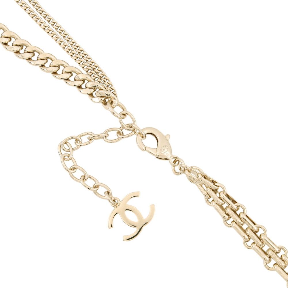 Chanel Necklace CC Logo Rhinestone 25 — view 5