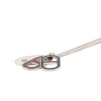 Hermes Necklace Maillon Deep Dune Silver Black White — view 2