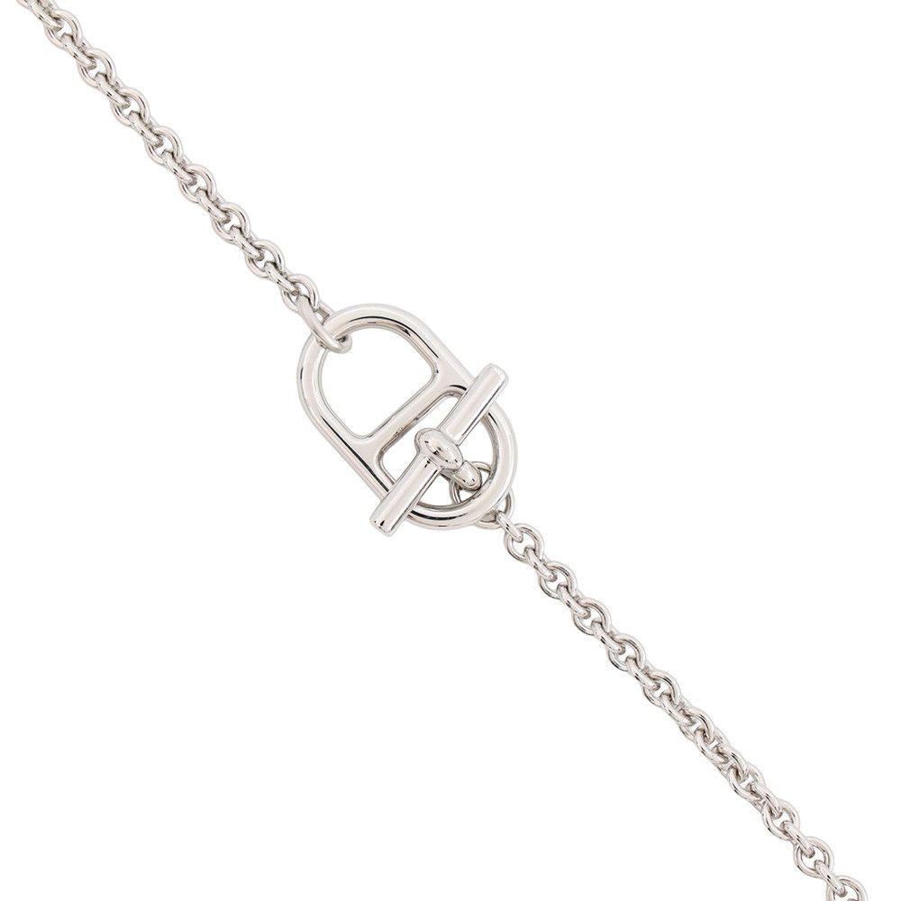 Hermes Necklace Maillon Deep Dune Silver Black White — view 5