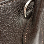 Hermes Bolide 35 Cacao Silver Taurillon Clemence 2-Way Shoulder — view 8