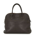Hermes Bolide 35 Cacao Silver Taurillon Clemence 2-Way Shoulder