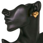 Chanel CC Logo Vintage Gold Plated Earrings — view 2