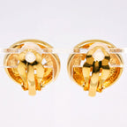 Chanel CC Logo Vintage Gold Plated Earrings — view 3