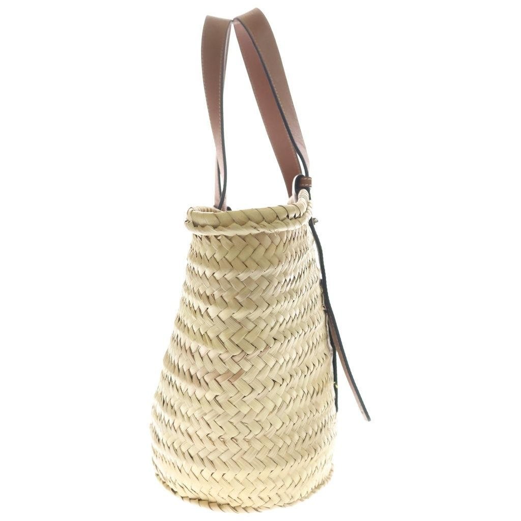 Loewe Anagram Handbag Bag Beige Brown Leather Raffia — view 3