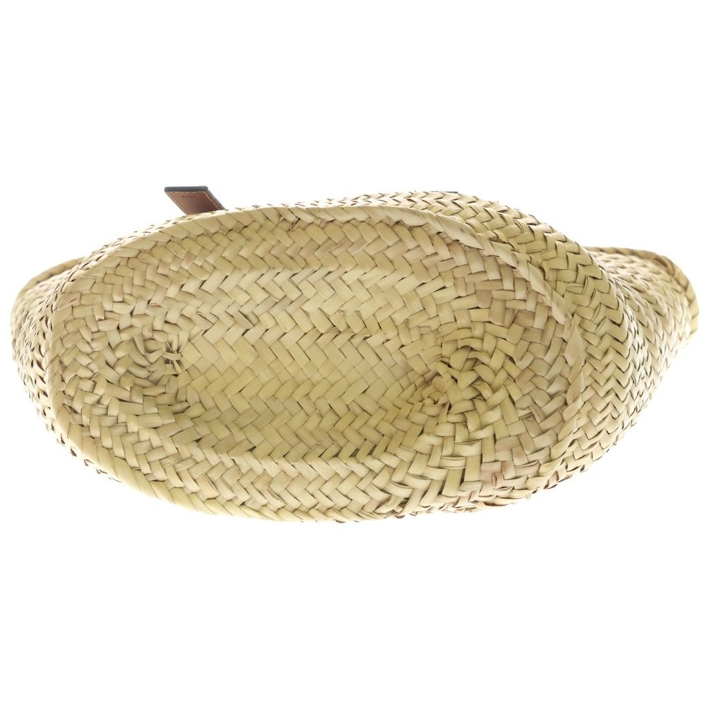 Loewe Anagram Handbag Bag Beige Brown Leather Raffia — view 4