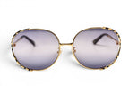 Gucci Sunglasses Round Gold Black Gradient Lens Eyewear — view 2