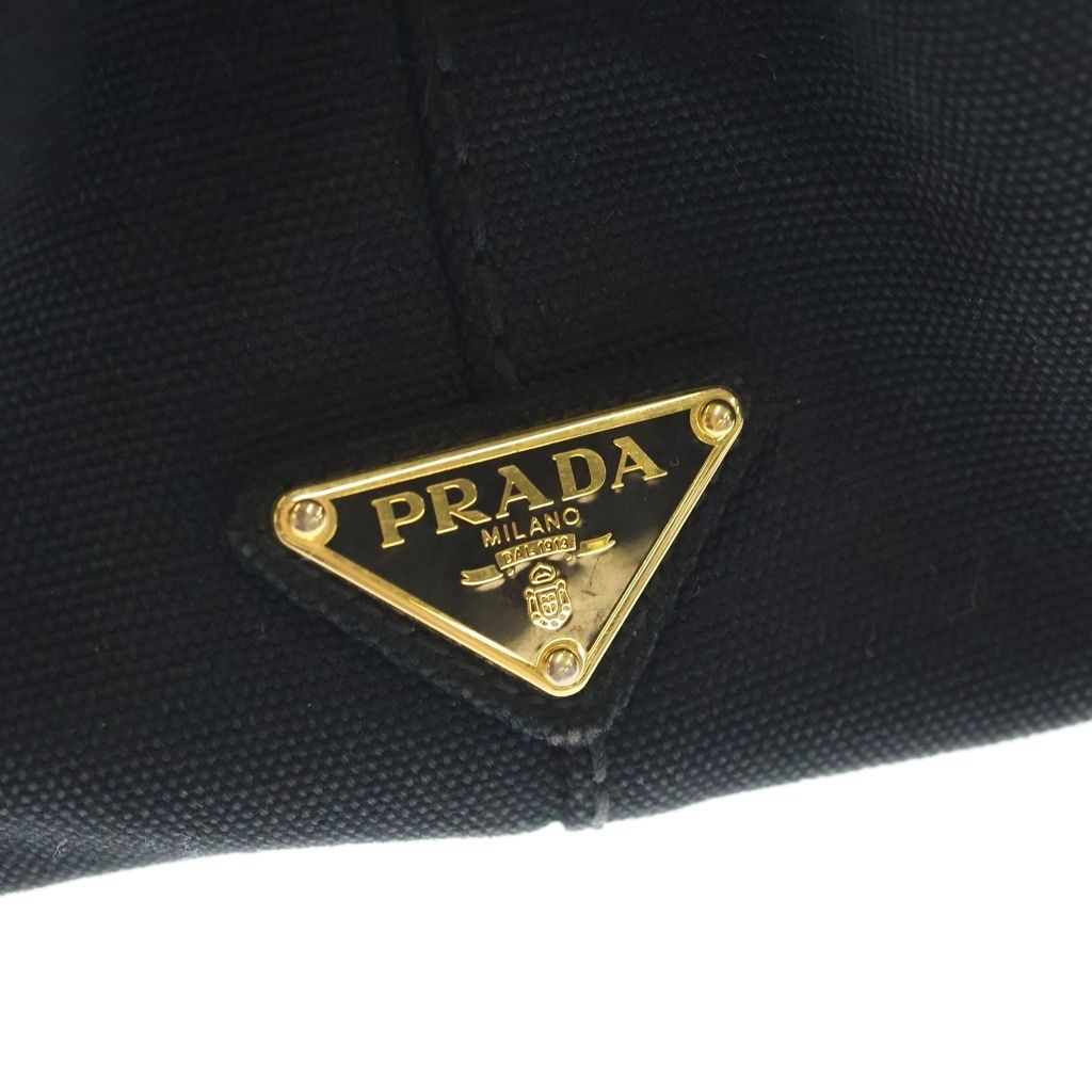 Prada Canapa Tote Back Handback Canvas Black — view 7
