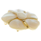 Chanel Camellia Shell Bro Pin White Gold Brooch — view 4