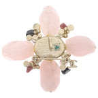 Chanel Color Strike Fakepearl Bro Pin Gold Pink Brooch — view 2