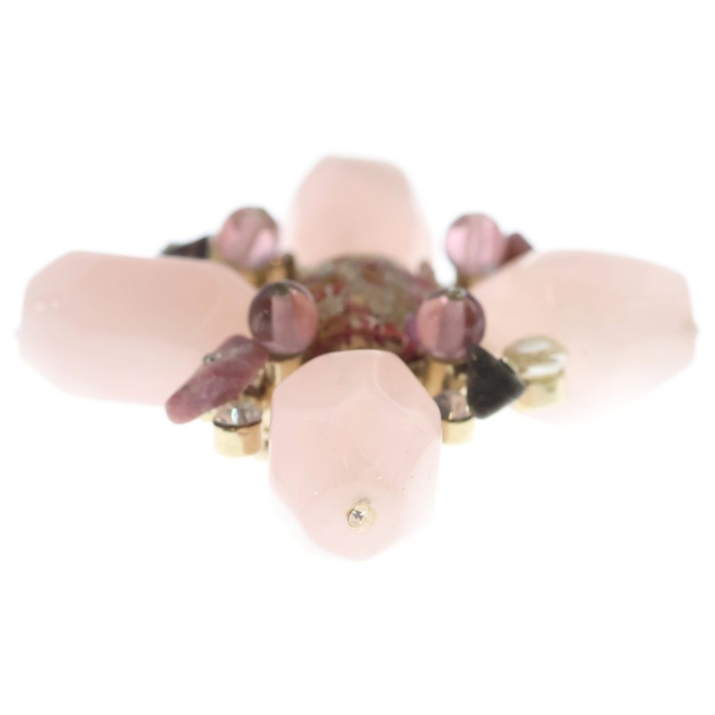 Chanel Color Strike Fakepearl Bro Pin Gold Pink Brooch — view 3