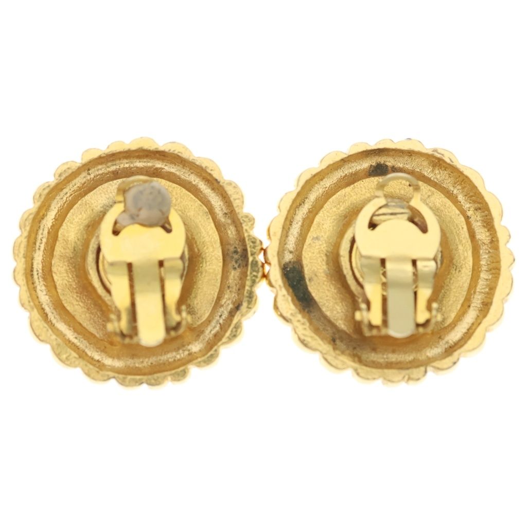 Chanel Fakepearl Roundearrings White Gold Earring — view 2