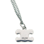 Celine Triomphe Rhinestone Pendant Chain Silver — view 5
