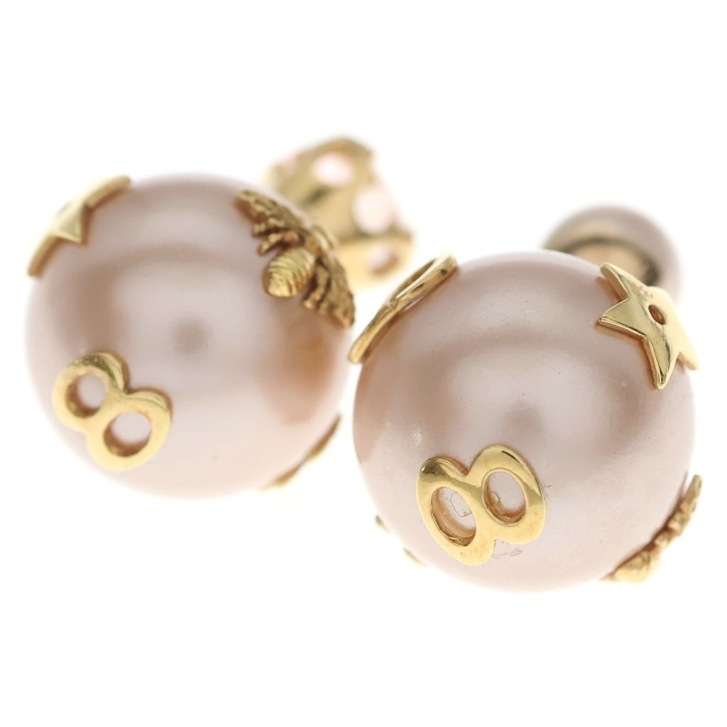 Dior Bar Earrings Pearl Pink Gold Earring — view 2
