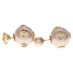 Dior Bar Earrings Pearl Pink Gold Earring — view 3