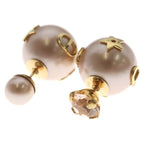 Dior Bar Earrings Pearl Pink Gold Earring