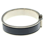 Hermes Clic Clac PM Enamel Bracelet Bangle Silver Black — view 3