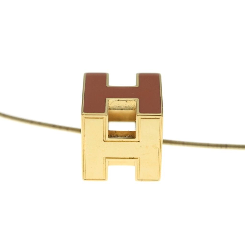 Hermes Ju Shu Q Pendant Gold Orange — view 3
