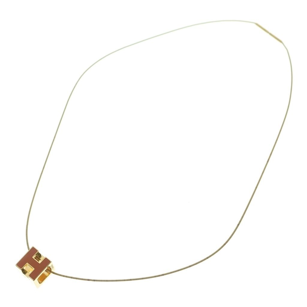 Hermes Ju Shu Q Pendant Gold Orange — view 2