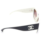Chanel CC Logo Sunglasses Eyewe 53 19 White Eyewear — view 3