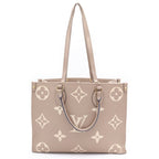 Louis Vuitton Empreinte On The Go MM Handbag Beige Leather Gold