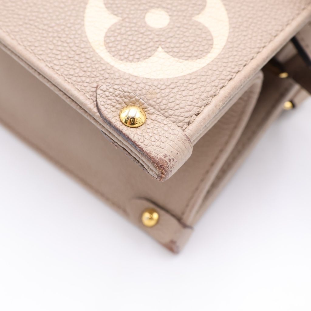 Louis Vuitton Empreinte On The Go MM Handbag Beige Leather Gold — view 7