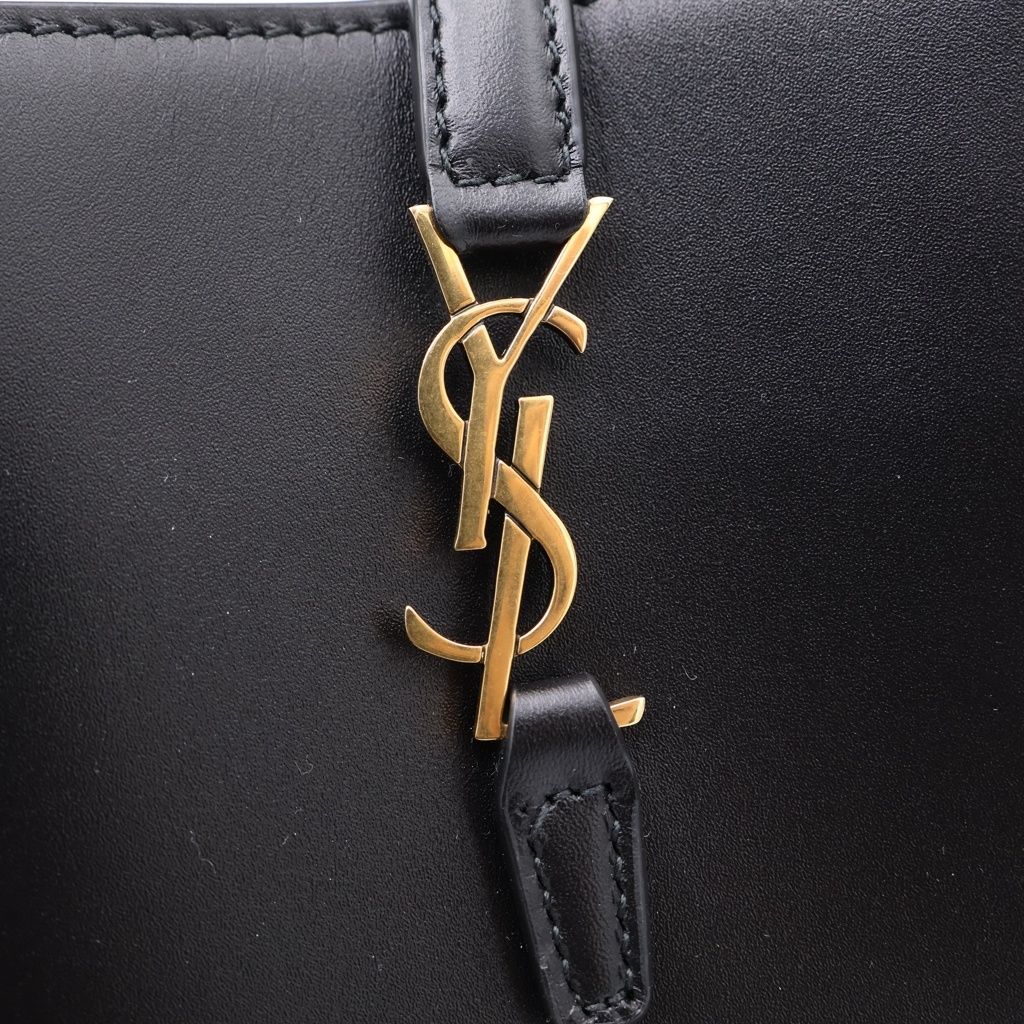 Saint Laurent Paris Minibucketbag Leather Gold 2-Way Shoulder Bag Black — view 6