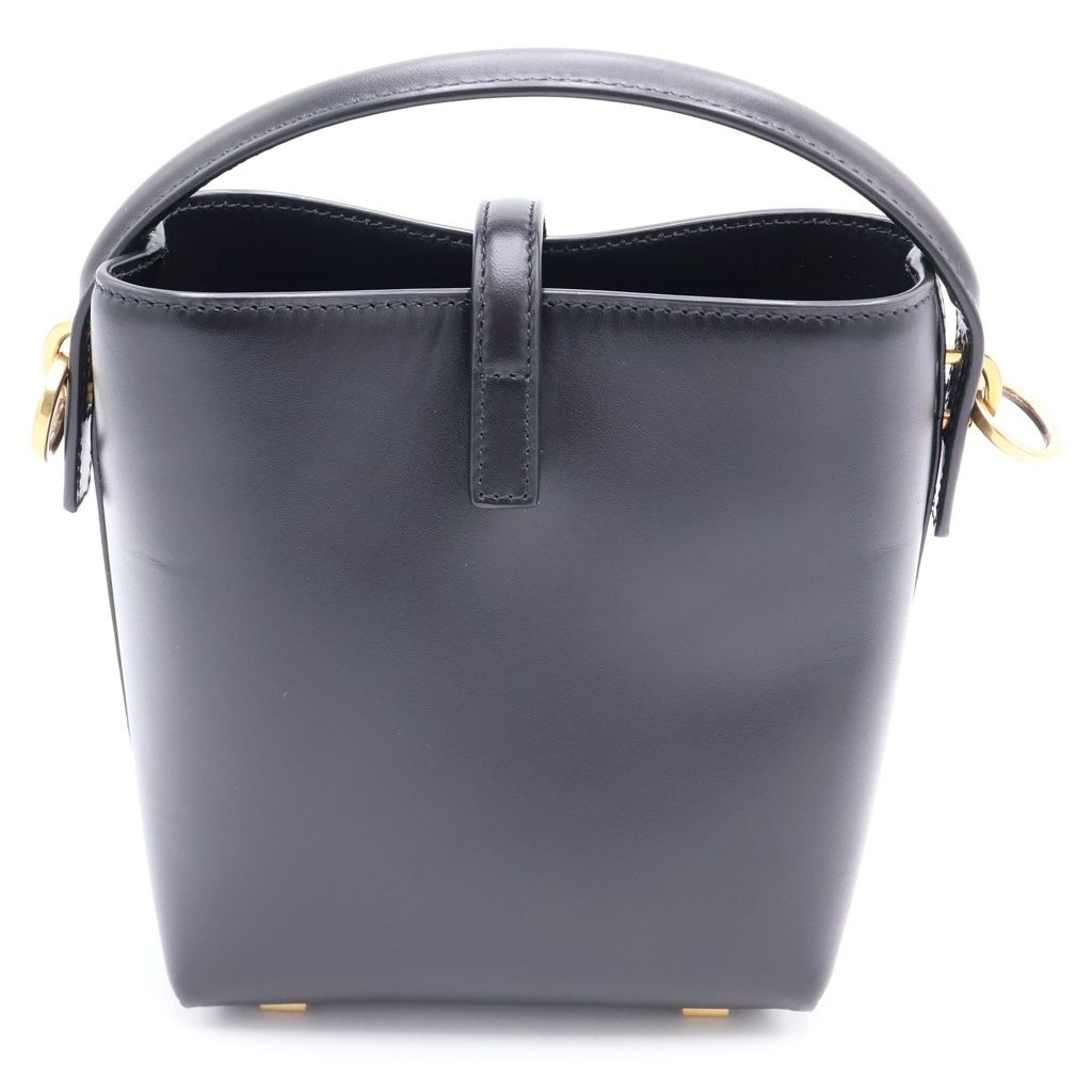 Saint Laurent Paris Minibucketbag Leather Gold 2-Way Shoulder Bag Black — view 2