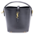 Saint Laurent Paris Minibucketbag Leather Gold 2-Way Shoulder Bag Black