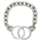 Celine Handcuff Motif Bracelet Handcuffmochi Silver