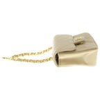 Chanel Micro Minimini Quilted Lambskin Chain Pouch Charm Gold Beige — view 4