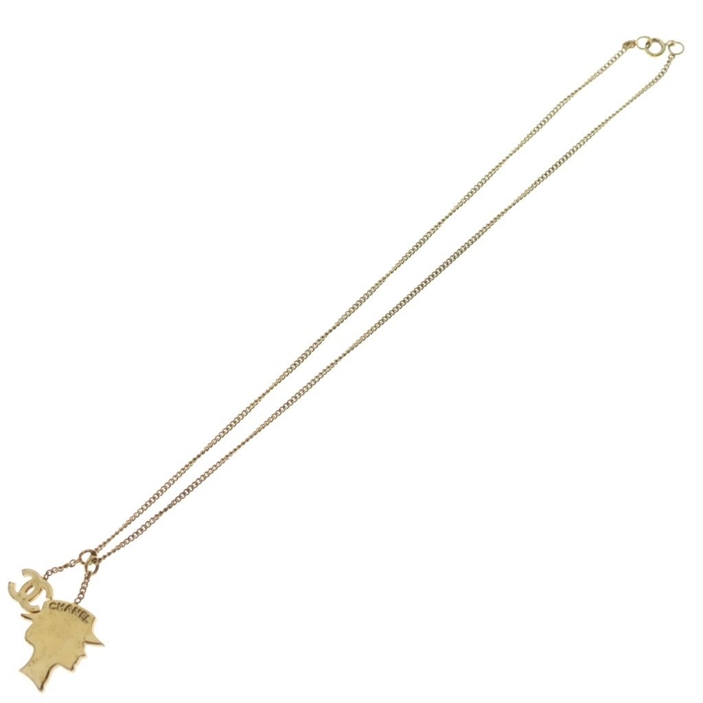 Chanel Mademoiselle CC Logo Necklace Gold — view 2