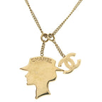 Chanel Mademoiselle CC Logo Necklace Gold — view 5