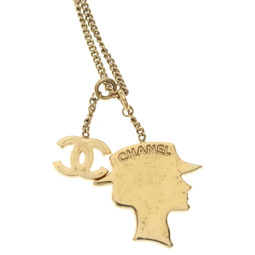 Chanel Mademoiselle CC Logo Necklace Gold — view 3