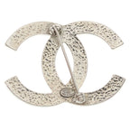 Chanel CC Logo Fakepearl Bro Pin Silver Brooch — view 2