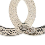 Chanel CC Logo Fakepearl Bro Pin Silver Brooch — view 5