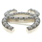 Chanel CC Logo Fakepearl Bro Pin Silver Brooch — view 4