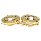 Chanel CC Logo Round Earrings Gold — view 4
