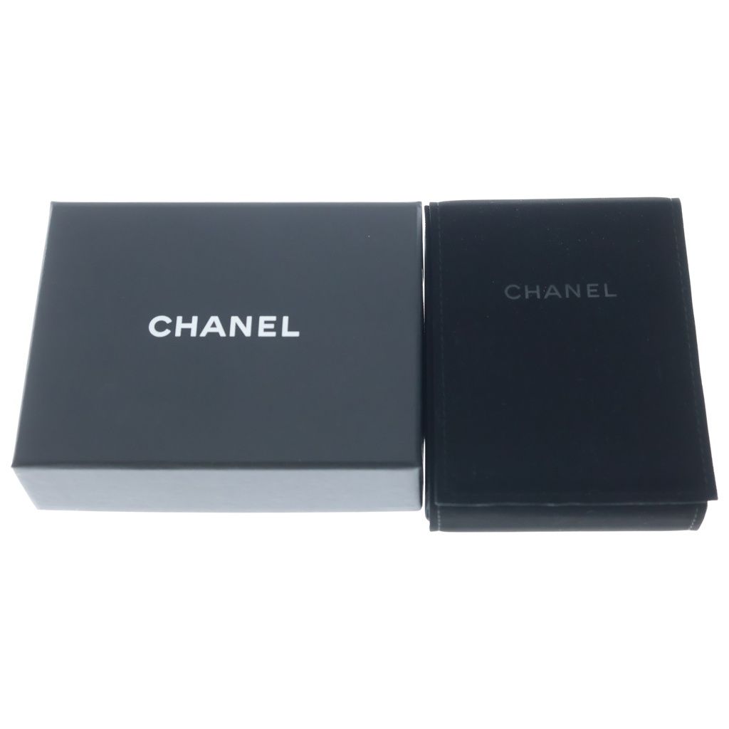 Chanel CC Logo Earrings Ribbon Droppearl Rhinestone Silver — view 6