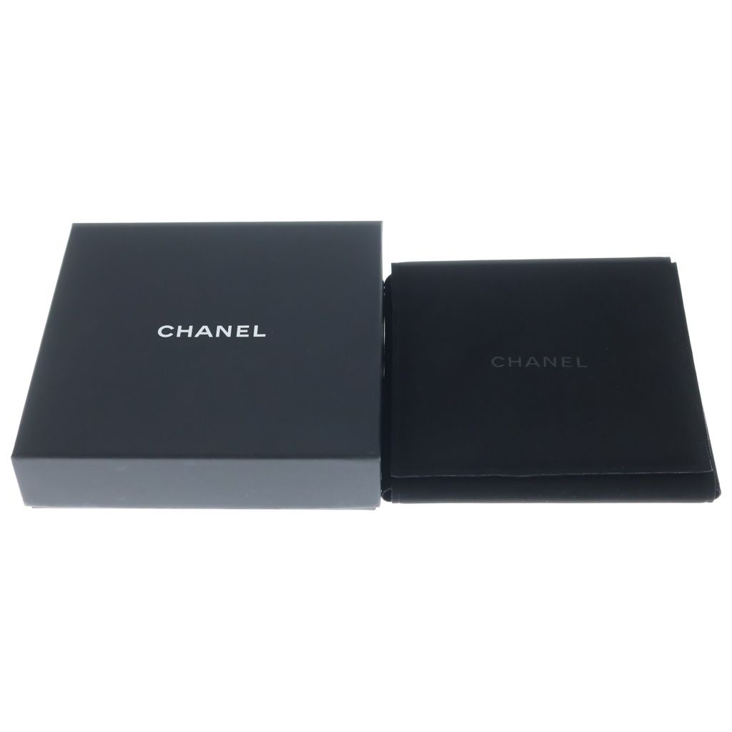Chanel CC Logo Necklace Pearl Rhinestone Ribbon Silver — view 6