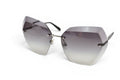 Chanel Sunglasses Rimless Gradient Lens Gunmetal Black Eyewear