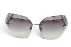 Chanel Sunglasses Rimless Gradient Lens Gunmetal Black Eyewear — view 2