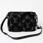Louis Vuitton Keepall Bandouliere 25 Boston Bag Monogram Eclipse Tuffetage