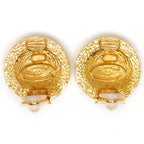 Chanel CC Logo Vintage Gold Plated Earrings — view 4